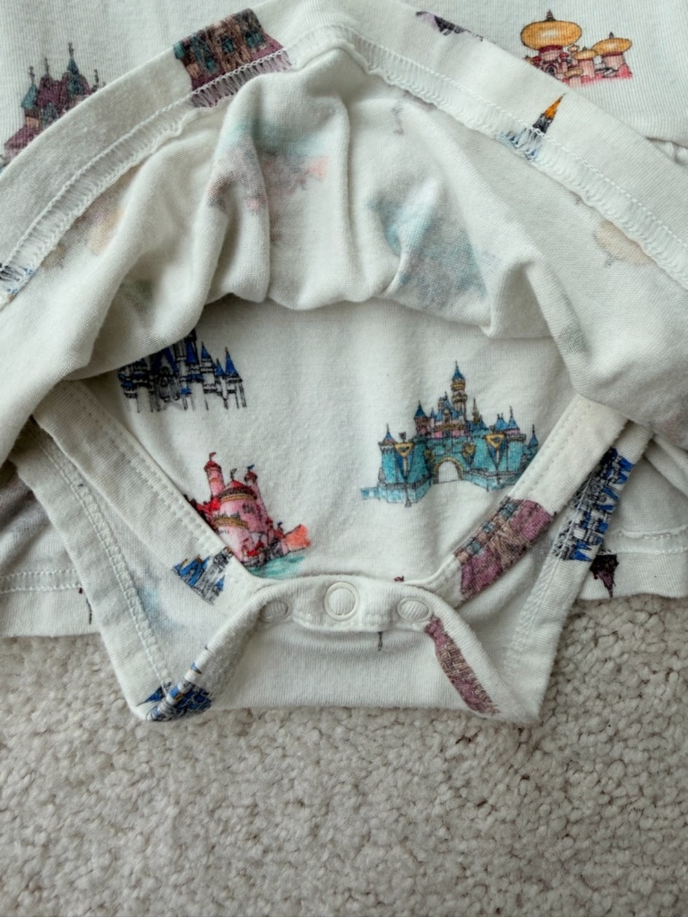 Little Crowns and Capes Princess Castle Print Twirl Bodysuit - Picture 3 of 9
